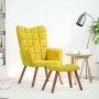 Sillón de relax con taburete terciopelo amarillo de , Sillones - Ref: Foro24-4016828, Precio: 113,24 €, Descuento: %