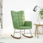 Silla mecedora de terciopelo verde claro de , Mecedoras - Ref: Foro24-4016835, Precio: 106,79 €, Descuento: %