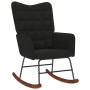 Mecedora con taburete de terciopelo negro de , Mecedoras - Ref: Foro24-4016849, Precio: 129,77 €, Descuento: %