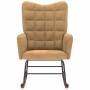 Silla mecedora de terciopelo marrón de , Mecedoras - Ref: Foro24-4016840, Precio: 116,21 €, Descuento: %
