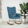 Silla mecedora de terciopelo azul de , Mecedoras - Ref: Foro24-4016842, Precio: 107,11 €, Descuento: %