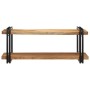 Estante de pared madera maciza de acacia 110x33x45 cm de , Almacenamiento para CD y DVD - Ref: Foro24-4017490, Precio: 112,52...