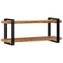 Estante de pared madera maciza de acacia 110x33x45 cm de , Almacenamiento para CD y DVD - Ref: Foro24-4017490, Precio: 112,52...