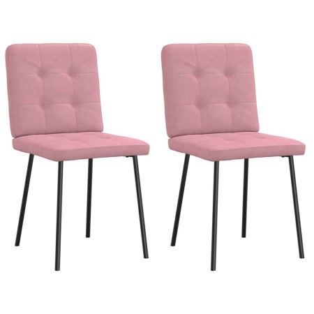 Sillas de comedor 2 unidades terciopelo rosa de , Sillas de comedor - Ref: Foro24-4101061, Precio: 81,84 €, Descuento: %