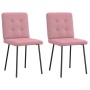 Sillas de comedor 2 unidades terciopelo rosa de , Sillas de comedor - Ref: Foro24-4101061, Precio: 81,84 €, Descuento: %