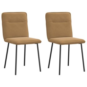 Sillas de comedor 2 unidades terciopelo marrón de , Sillas de comedor - Ref: Foro24-4101217, Precio: 86,44 €, Descuento: %
