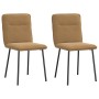 Sillas de comedor 2 unidades terciopelo marrón de , Sillas de comedor - Ref: Foro24-4101217, Precio: 86,44 €, Descuento: %
