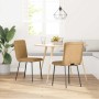 Sillas de comedor 2 unidades terciopelo marrón de , Sillas de comedor - Ref: Foro24-4101217, Precio: 86,44 €, Descuento: %