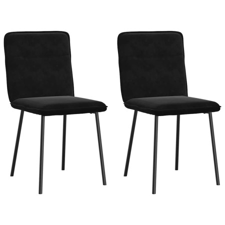 Sillas de comedor 2 unidades terciopelo negro de , Sillas de comedor - Ref: Foro24-4101215, Precio: 87,63 €, Descuento: %
