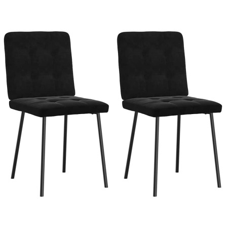 Sillas de comedor 2 unidades terciopelo negro de , Sillas de comedor - Ref: Foro24-4101063, Precio: 112,11 €, Descuento: %
