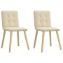 Sillas de comedor 2 unidades tela color crema de , Sillas de comedor - Ref: Foro24-4101075, Precio: 100,58 €, Descuento: %