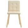 Sillas de comedor 2 unidades tela color crema de , Sillas de comedor - Ref: Foro24-4101075, Precio: 100,58 €, Descuento: %