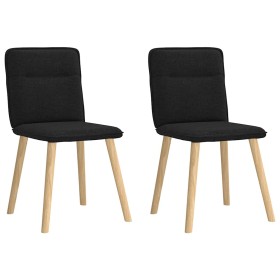 Sillas de comedor 2 unidades tela negro de , Sillas de comedor - Ref: Foro24-4101222, Precio: 104,31 €, Descuento: %