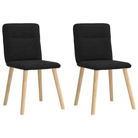 Sillas de comedor 2 unidades tela negro de , Sillas de comedor - Ref: Foro24-4101222, Precio: 104,31 €, Descuento: %