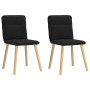 Sillas de comedor 2 unidades tela negro de , Sillas de comedor - Ref: Foro24-4101222, Precio: 104,31 €, Descuento: %