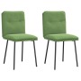 Sillas de comedor 2 unidades terciopelo verde claro de , Sillas de comedor - Ref: Foro24-4101312, Precio: 87,81 €, Descuento: %