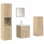 Juego de muebles de baño 5 pzas madera ingeniería roble Sonoma de , Muebles de baño - Ref: Foro24-3325020, Precio: 249,27 €, ...