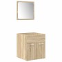 Juego de muebles de baño 5 pzas madera ingeniería roble Sonoma de , Muebles de baño - Ref: Foro24-3325020, Precio: 249,27 €, ...