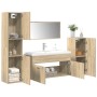 Juego de muebles de baño 5 pzas madera ingeniería roble Sonoma de , Muebles de baño - Ref: Foro24-3325022, Precio: 397,86 €, ...