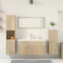 Juego de muebles de baño 5 pzas madera ingeniería roble Sonoma de , Muebles de baño - Ref: Foro24-3325022, Precio: 397,86 €, ...