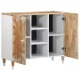 Aparador de madera maciza de mango 90x33,5x75 cm de , Almacenamiento para CD y DVD - Ref: Foro24-4018692, Precio: 116,26 €, D...