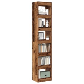 Estantería/divisor de espacios madera envejecida 40x30x198 cm de , Librerías y estanterías - Ref: Foro24-856812, Precio: 93,2...