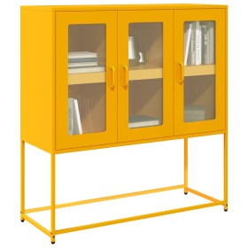 Aparador de acero laminado en frío amarillo 100,5x39x107 cm de , Aparadores - Ref: Foro24-853407, Precio: 133,67 €, Descuento: %