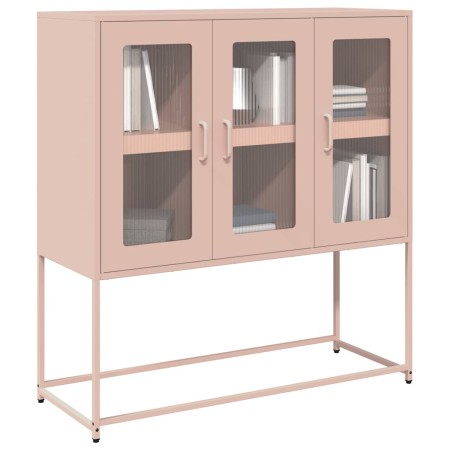 Aparador de acero laminado en frío rosa 100,5x39x107 cm de , Aparadores - Ref: Foro24-853405, Precio: 135,36 €, Descuento: %