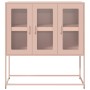 Aparador de acero laminado en frío rosa 100,5x39x107 cm de , Aparadores - Ref: Foro24-853405, Precio: 135,36 €, Descuento: %