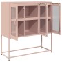 Aparador de acero laminado en frío rosa 100,5x39x107 cm de , Aparadores - Ref: Foro24-853405, Precio: 135,36 €, Descuento: %