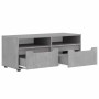 Mueble TV VISNES gris hormigón 100x40x38 cm madera ingeniería de , Muebles TV - Ref: Foro24-4108294, Precio: 118,60 €, Descue...