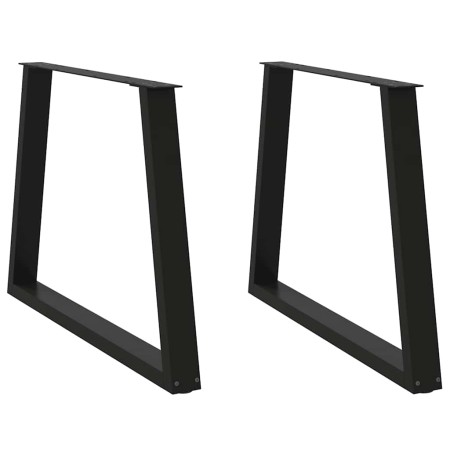 Patas mesa comedor forma V 2uds acero negro 100x(72-73,3) cm de , Patas para mesas - Ref: Foro24-4012580, Precio: 97,82 €, De...