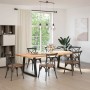 Patas mesa comedor forma V 2uds acero negro 100x(72-73,3) cm de , Patas para mesas - Ref: Foro24-4012580, Precio: 97,82 €, De...