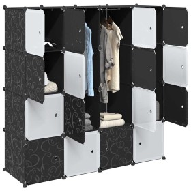 Cubo organizador almacenamiento 16 cubos y varillas colgar PP de , Almacenamiento de ropa y armarios - Ref: Foro24-4019584, P...