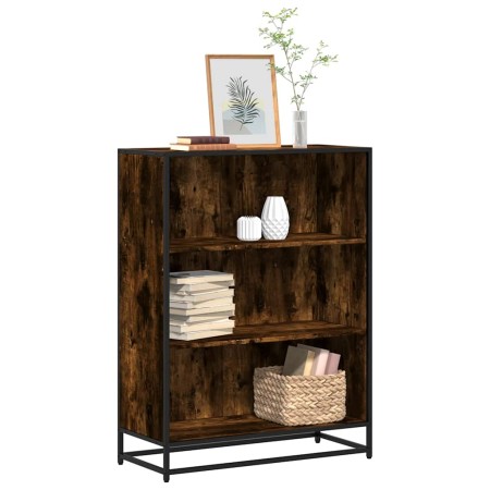 Estantería madera ingeniería roble ahumado 80,5x35x107,5 cm de , Librerías y estanterías - Ref: Foro24-849121, Precio: 95,83 ...