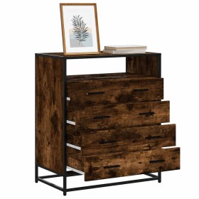 Cómoda de madera contrachapada roble ahumado 70x41x83,5 cm de , Cajoneras - Ref: Foro24-849091, Precio: 117,13 €, Descuento: %