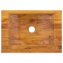 Lavabo de madera maciza de teca 50x35x10 cm de vidaXL, Lavabos - Ref: Foro24-326163, Precio: 122,36 €, Descuento: %
