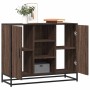 Aparador de madera de ingeniería marrón roble 92x35x76 cm de , Aparadores - Ref: Foro24-849018, Precio: 82,15 €, Descuento: %