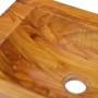 Lavabo de madera maciza de teca 50x35x10 cm de vidaXL, Lavabos - Ref: Foro24-326163, Precio: 122,36 €, Descuento: %