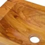 Lavabo de madera maciza de teca 50x35x10 cm de vidaXL, Lavabos - Ref: Foro24-326163, Precio: 124,87 €, Descuento: %