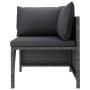 Set de muebles de jardín 9 pzas y cojines ratán sintético gris de vidaXL, Conjuntos de jardín - Ref: Foro24-3059767, Precio: ...