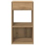 Mesillas de noche con cajón 2 uds roble artesanal 35x34x66,5 cm de , Mesitas de noche - Ref: Foro24-858730, Precio: 77,03 €, ...