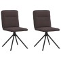 Sillas de comedor 2 unidades tela marrón oscuro de , Sillas de comedor - Ref: Foro24-4101236, Precio: 104,25 €, Descuento: %