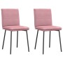 Sillas de comedor 2 unidades terciopelo rosa de , Sillas de comedor - Ref: Foro24-4101248, Precio: 92,13 €, Descuento: %