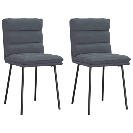 Sillas de comedor 2 unidades terciopelo gris oscuro de , Sillas de comedor - Ref: Foro24-4101283, Precio: 98,87 €, Descuento: %