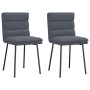 Sillas de comedor 2 unidades terciopelo gris oscuro de , Sillas de comedor - Ref: Foro24-4101283, Precio: 98,87 €, Descuento: %