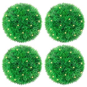Bolas de boj artificial con luces LED 4 unidades 12 cm de , Flora artificial - Ref: Foro24-3335904, Precio: 45,01 €, Descuent...