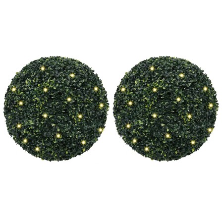 Bolas de boj artificial con luces LED 2 unidades 52 cm de , Flora artificial - Ref: Foro24-3335897, Precio: 143,75 €, Descuen...