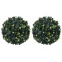 Bolas de boj artificial con luces LED 2 unidades 22 cm de , Flora artificial - Ref: Foro24-3335895, Precio: 40,22 €, Descuent...