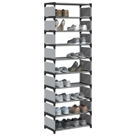 Zapatero 10 niveles gris 54x28x158 cm tejido no tejido de , Zapateros y organizadores de calzado - Ref: Foro24-4100624, Preci...